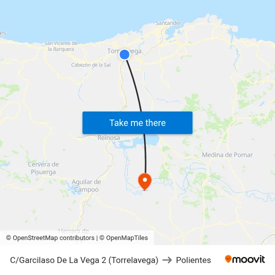 C/Garcilaso De La Vega 2 (Torrelavega) to Polientes map
