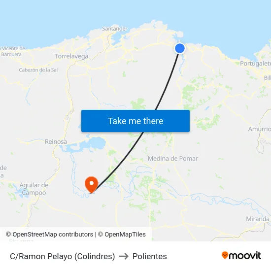 C/Ramon Pelayo (Colindres) to Polientes map