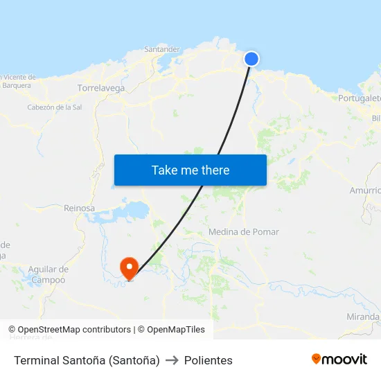 Terminal Santoña (Santoña) to Polientes map