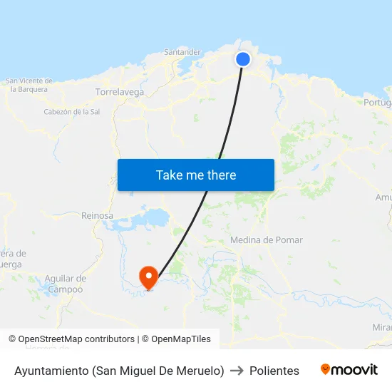 Ayuntamiento (San Miguel De Meruelo) to Polientes map