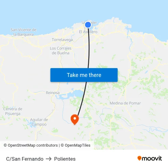 C/San Fernando to Polientes map