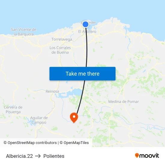 Albericia.22 to Polientes map