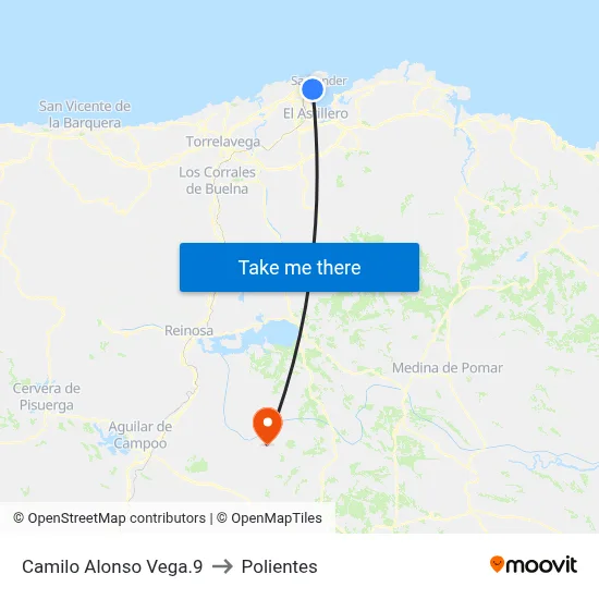 Camilo Alonso Vega.9 to Polientes map