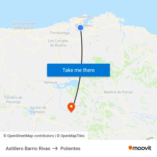 Astillero Barrio Rivas to Polientes map