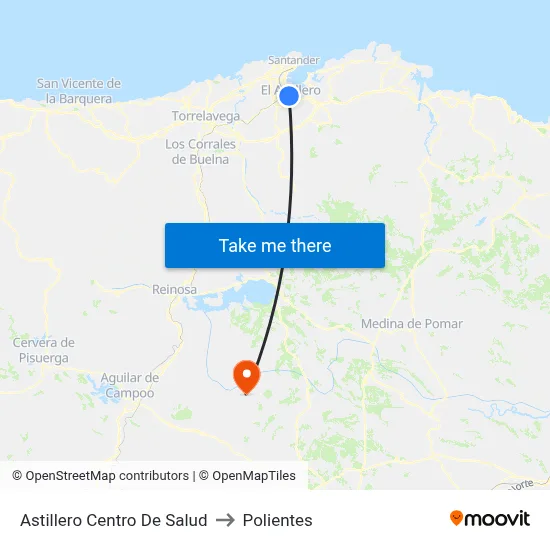 Astillero Centro De Salud to Polientes map