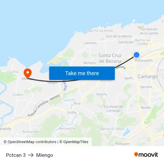 Pctcan 3 to Miengo map