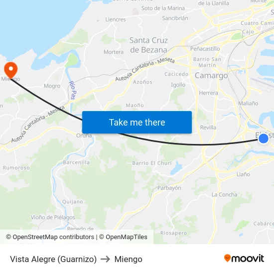 Vista Alegre (Guarnizo) to Miengo map
