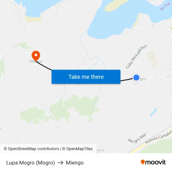Lupa Mogro (Mogro) to Miengo map