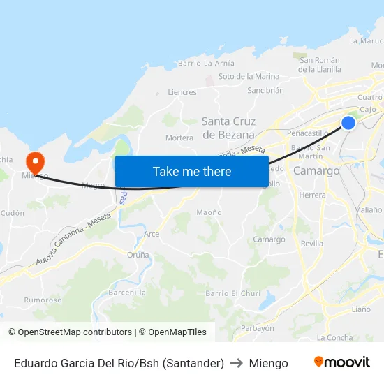 Eduardo Garcia Del Rio/Bsh (Santander) to Miengo map