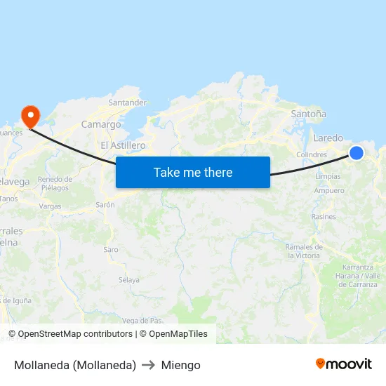 Mollaneda (Mollaneda) to Miengo map