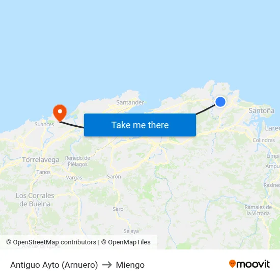 Antiguo Ayto (Arnuero) to Miengo map