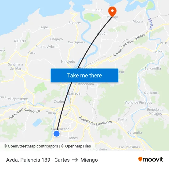 Avda. Palencia 139 - Cartes to Miengo map