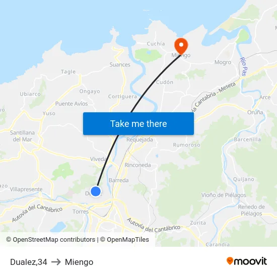 Dualez,34 to Miengo map