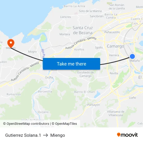 Gutierrez Solana.1 to Miengo map