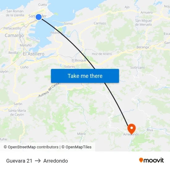 Guevara 21 to Arredondo map