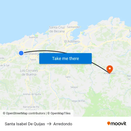Santa Isabel De Quijas to Arredondo map