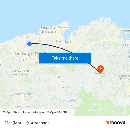 Mar (Mar) to Arredondo map