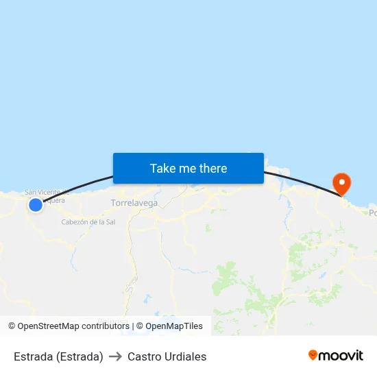 Estrada (Estrada) to Castro Urdiales map