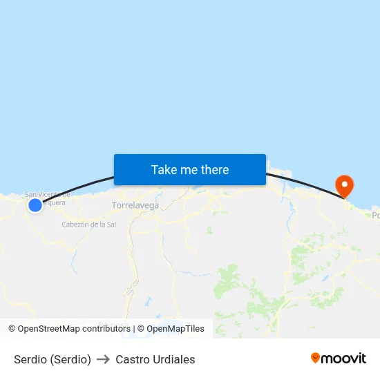 Serdio (Serdio) to Castro Urdiales map