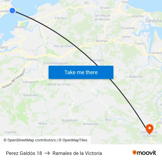 Perez Galdós 18 to Ramales de la Victoria map
