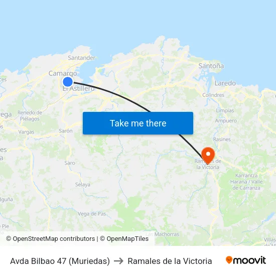 Avda Bilbao 47 (Muriedas) to Ramales de la Victoria map