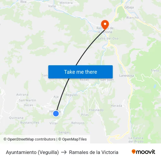 Ayuntamiento (Veguilla) to Ramales de la Victoria map