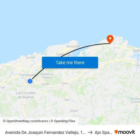 Avenida De Joaquin Fernandez Vallejo, 130 to Ajo Spain map