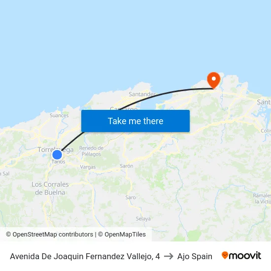 Avenida De Joaquin Fernandez Vallejo, 4 to Ajo Spain map
