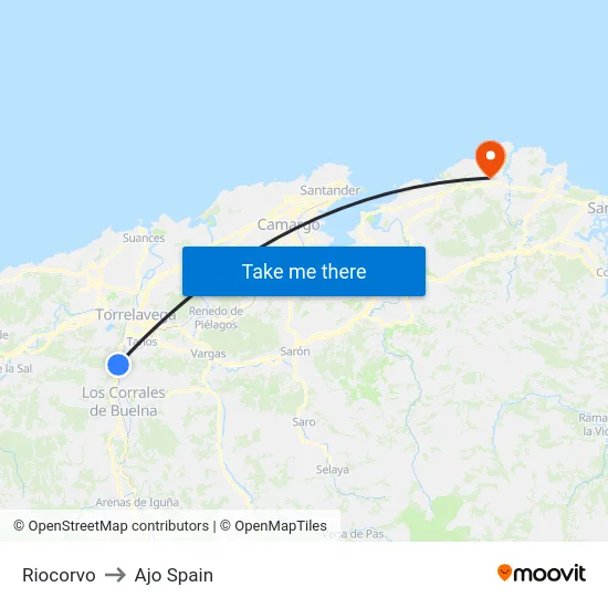 Riocorvo to Ajo Spain map