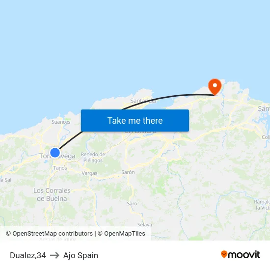 Dualez,34 to Ajo Spain map