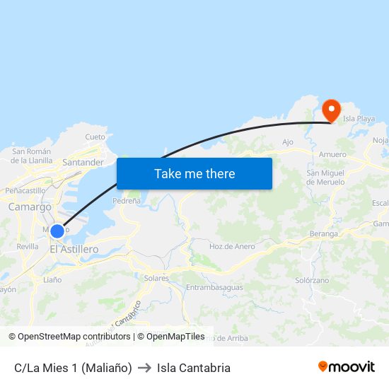 C/La Mies 1 (Maliaño) to Isla Cantabria map
