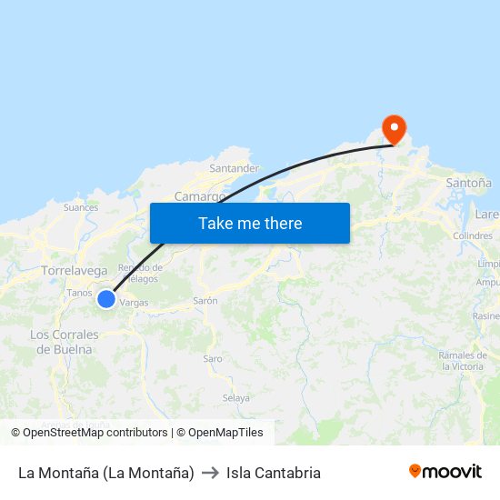 La Montaña (La Montaña) to Isla Cantabria map