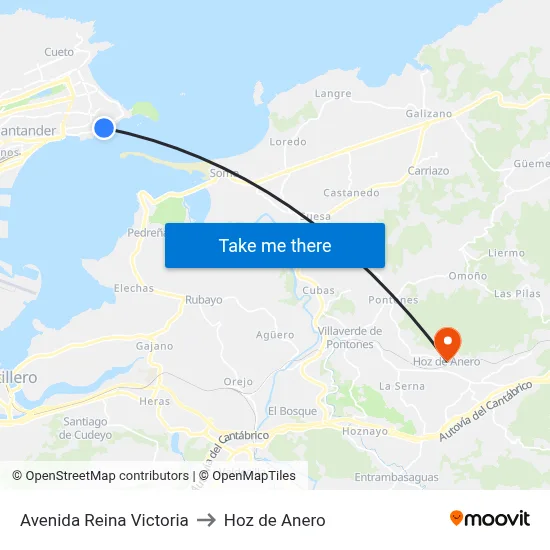 Avenida Reina Victoria to Hoz de Anero map