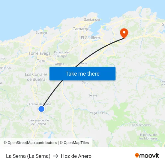 La Serna (La Serna) to Hoz de Anero map