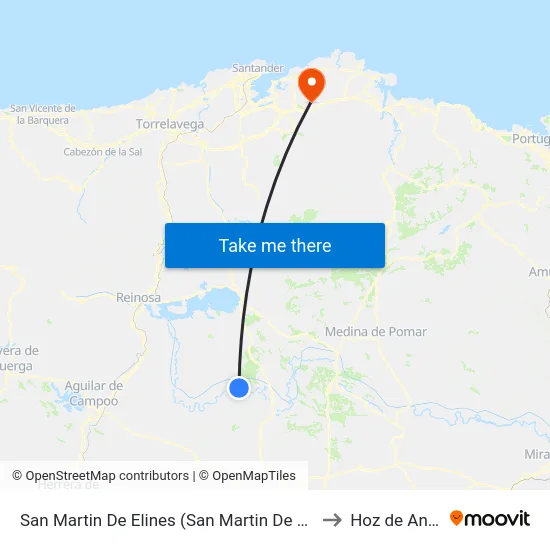San Martin De Elines (San Martin De Elines) to Hoz de Anero map