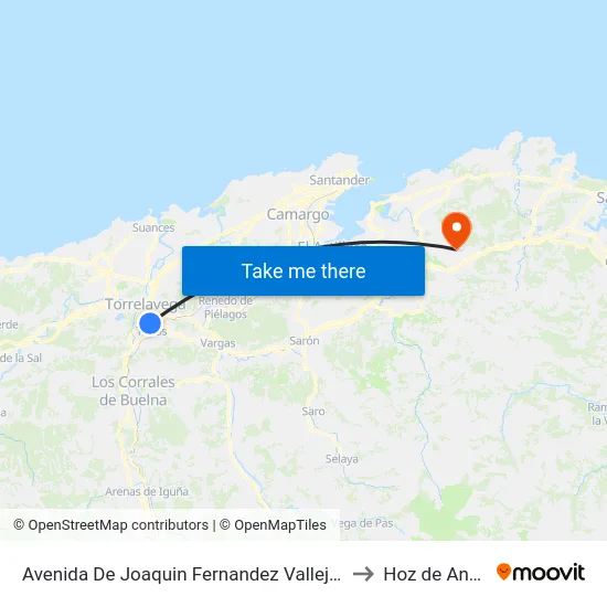 Avenida De Joaquin Fernandez Vallejo, 72 to Hoz de Anero map