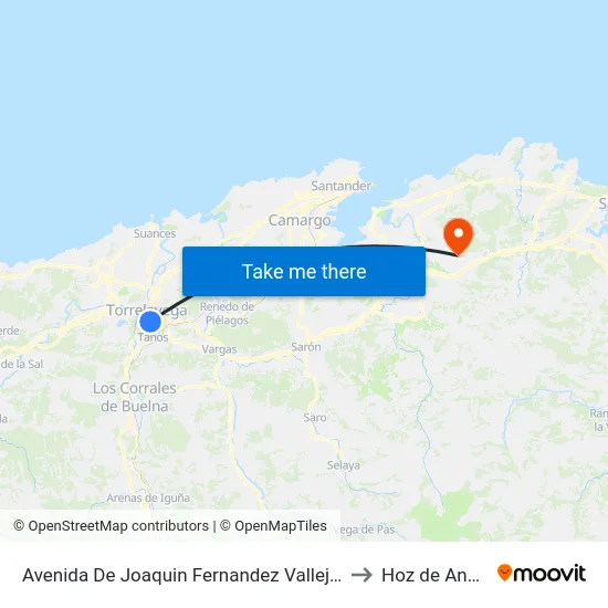 Avenida De Joaquin Fernandez Vallejo, 4 to Hoz de Anero map