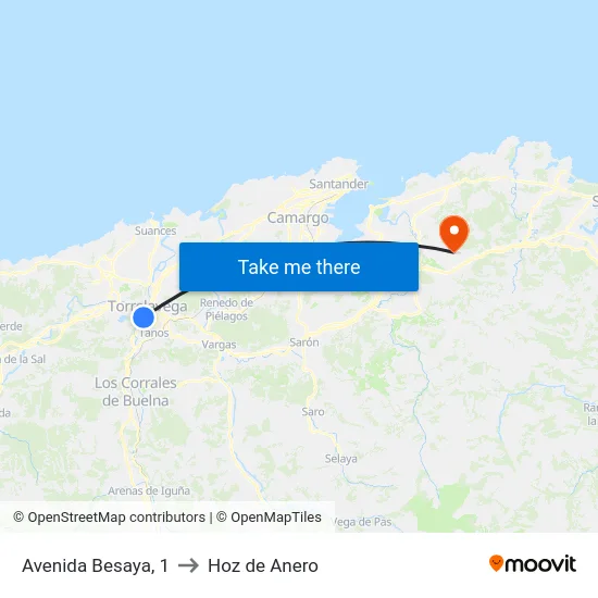 Avenida Besaya, 1 to Hoz de Anero map