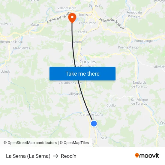 La Serna (La Serna) to Reocín map