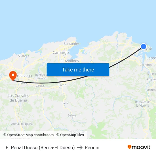 El Penal Dueso (Berria-El Dueso) to Reocín map