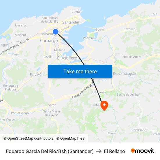 Eduardo Garcia Del Rio/Bsh (Santander) to El Rellano map