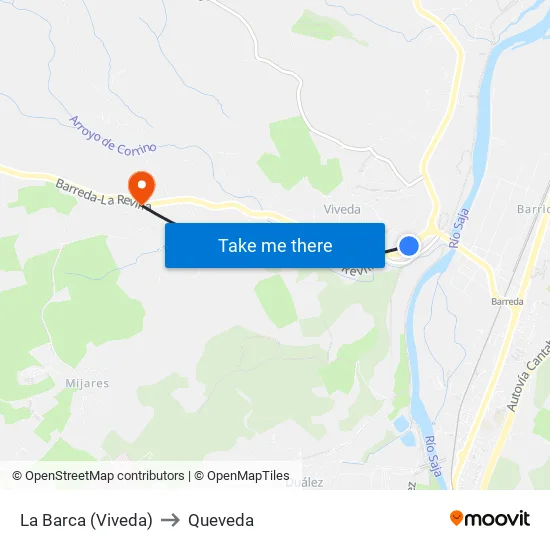 La Barca (Viveda) to Queveda map