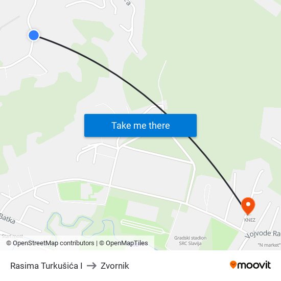 Rasima Turkušića I to Zvornik map