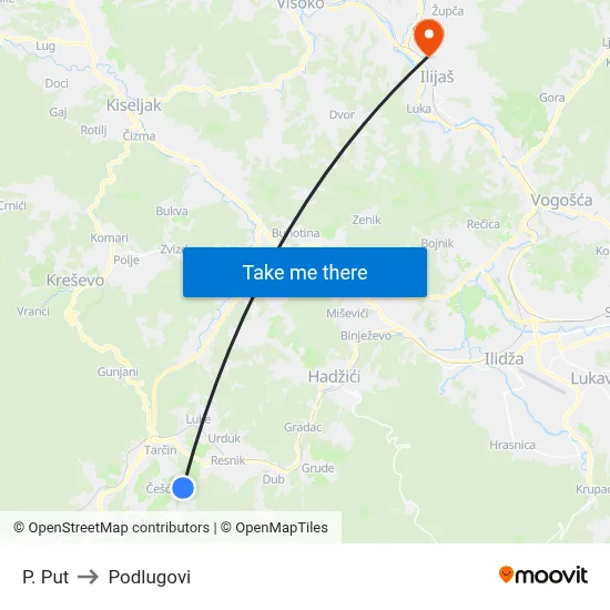 P. Put to Podlugovi map