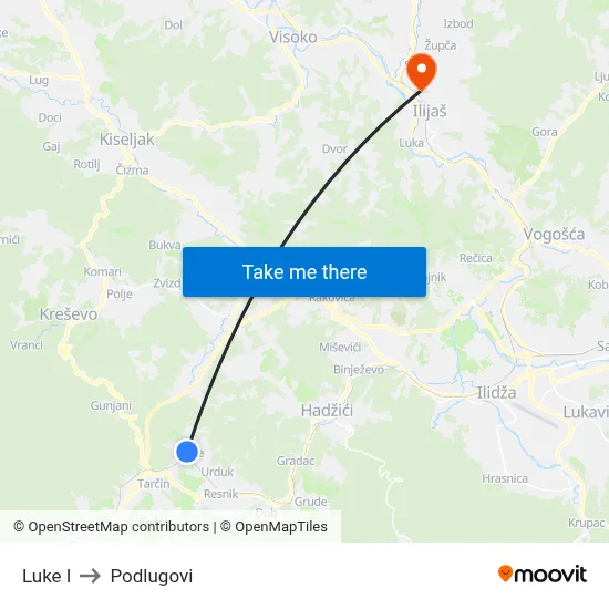 Luke I to Podlugovi map