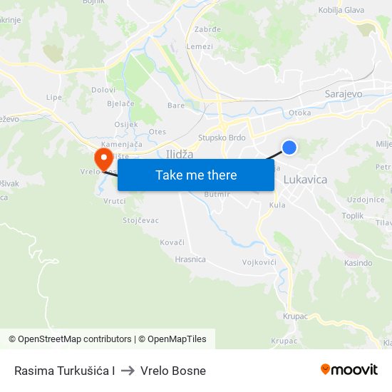 Rasima Turkušića I to Vrelo Bosne map