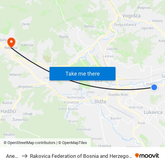 Aneks to Rakovica Federation of Bosnia and Herzegovina map