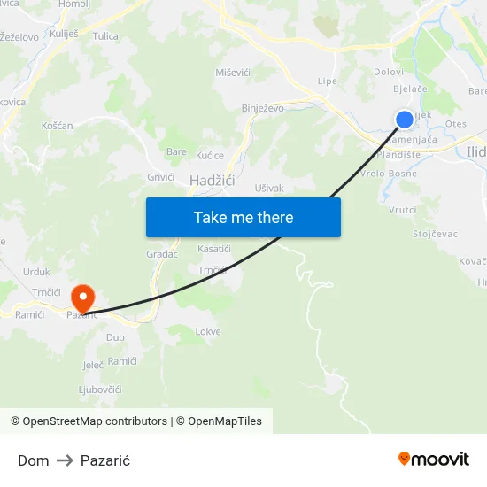 Dom to Pazarić map