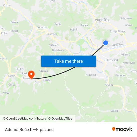 Adema Buće I to pazaric map