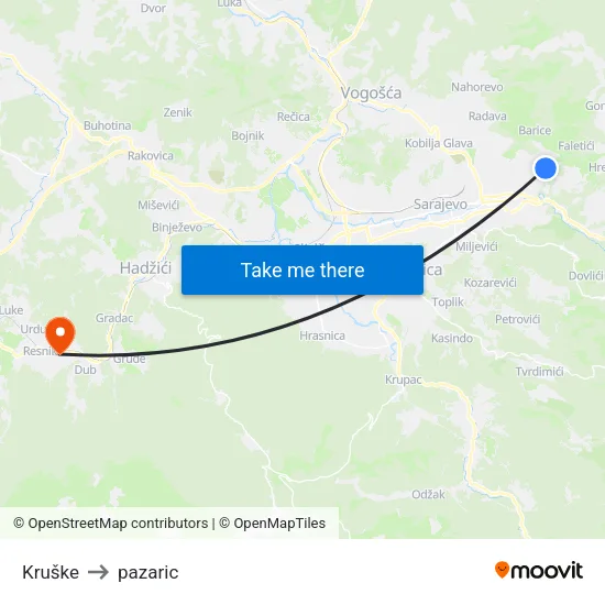 Kruške to pazaric map